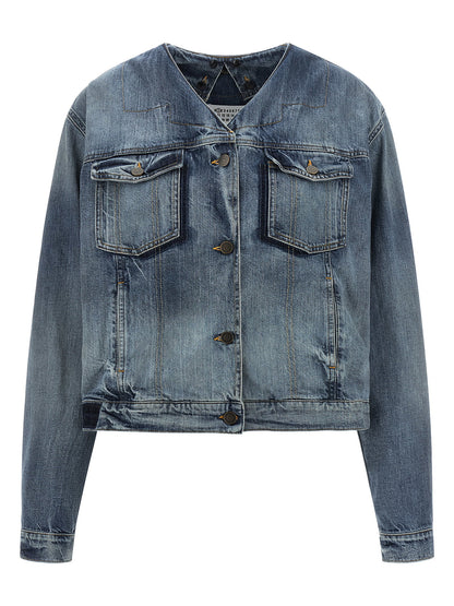 Maison Margiela Folded Collar Jacket Blue