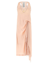 Maison Margiela Silk Lace Slip Midi Dress Dress Pink