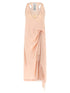 Maison Margiela Silk Lace Slip Midi Dress Dress Pink