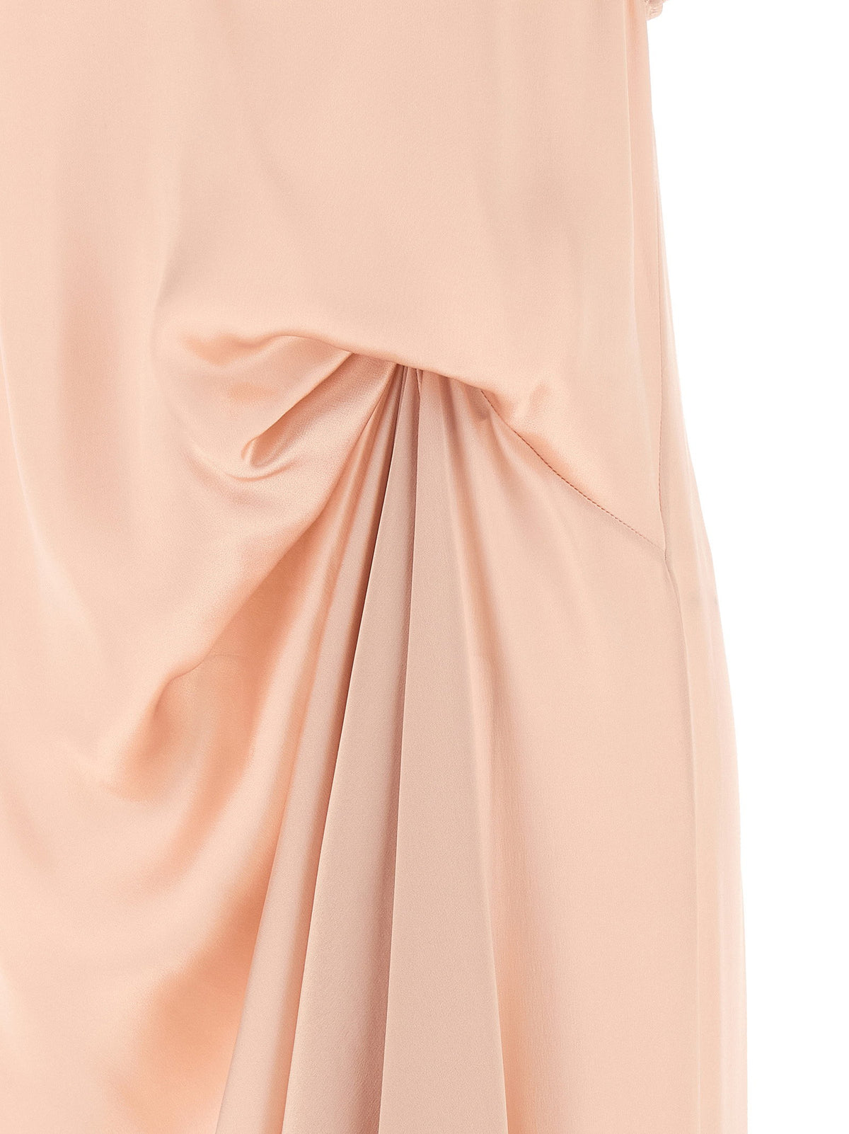 Maison Margiela Silk Lace Slip Midi Dress Dress Pink