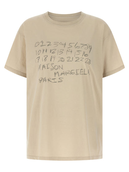 Maison Margiela Printed T-shirt Beige