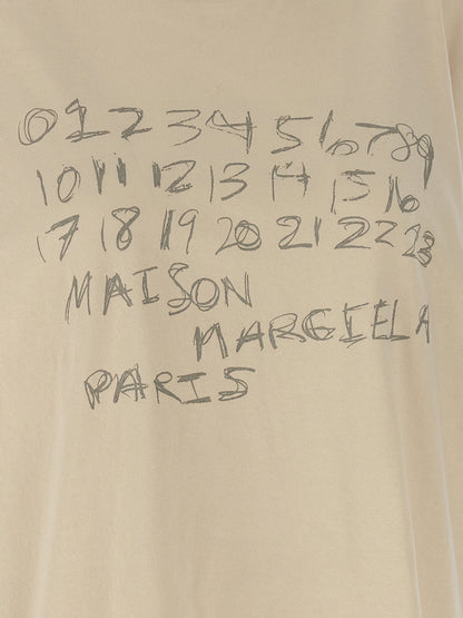Maison Margiela Printed T-shirt Beige