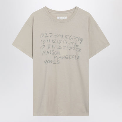 Maison Margiela Numeric Cotton T-Shirt Beige