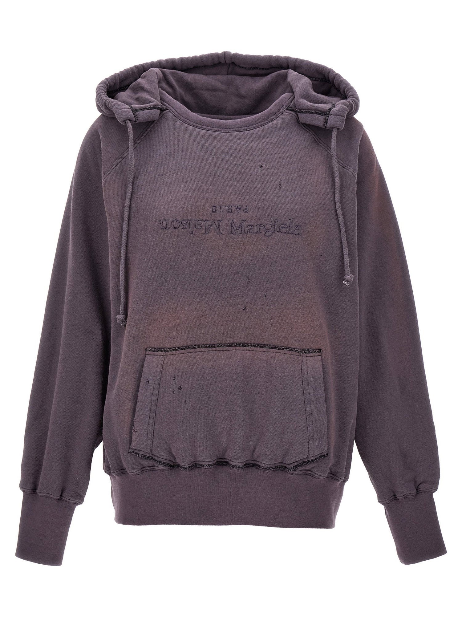 Maison Margiela Logo Reverse Hoodie Purple