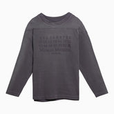 Maison Margiela Aubergine Cotton Crewneck Sweater With Tonal Logo Purple