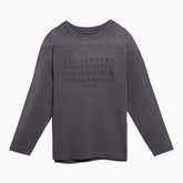 Maison Margiela Aubergine Cotton Logo Crewneck Sweater Purple