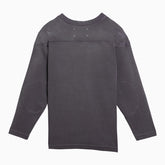 Maison Margiela Aubergine Cotton Logo Crewneck Sweater Purple