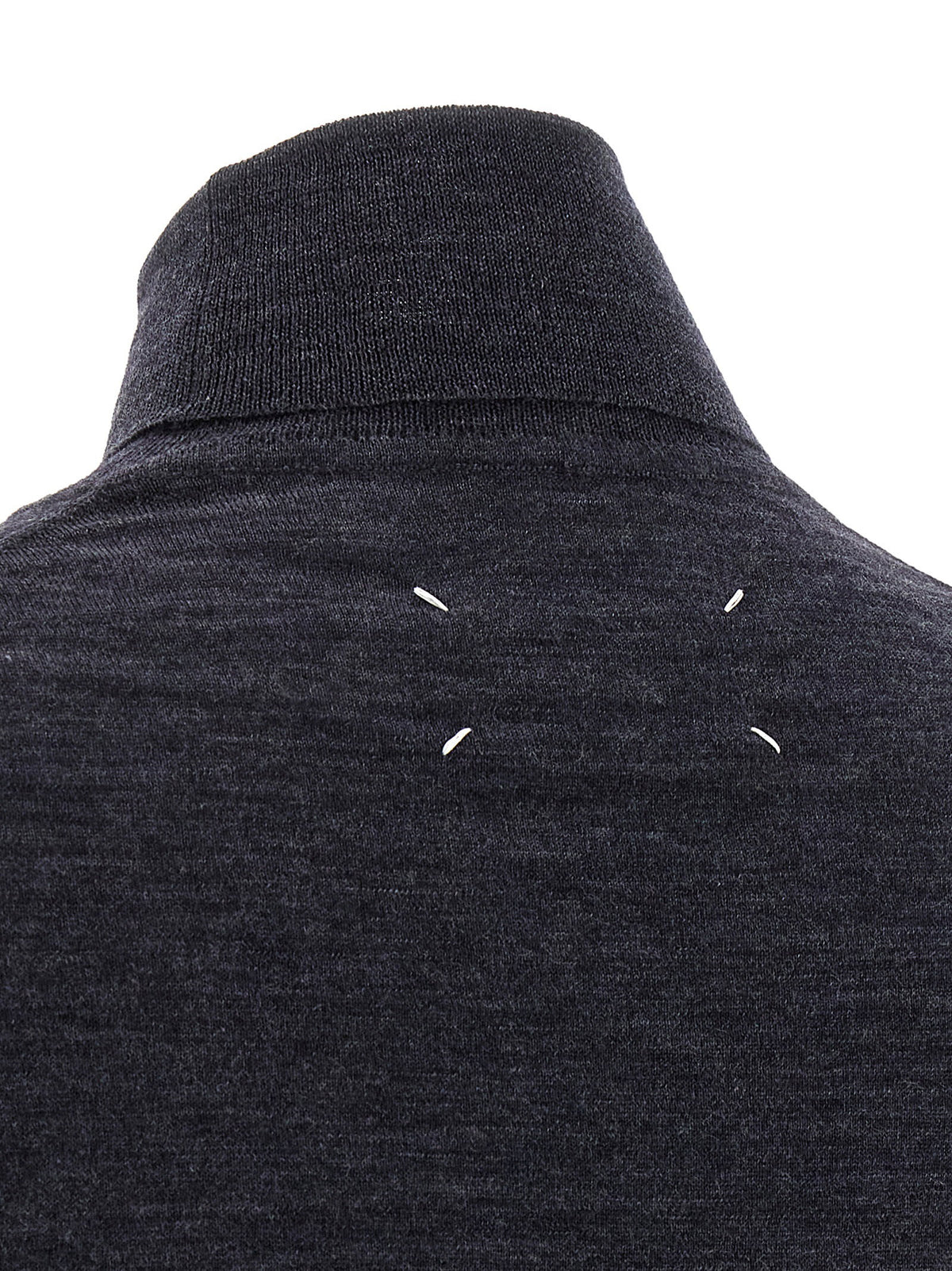 Maison Margiela Wool Turtleneck Sweater Blue