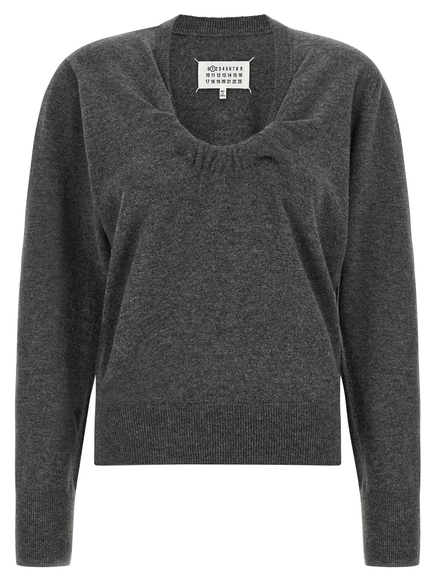 Maison Margiela Twist Wool Sweater Gray