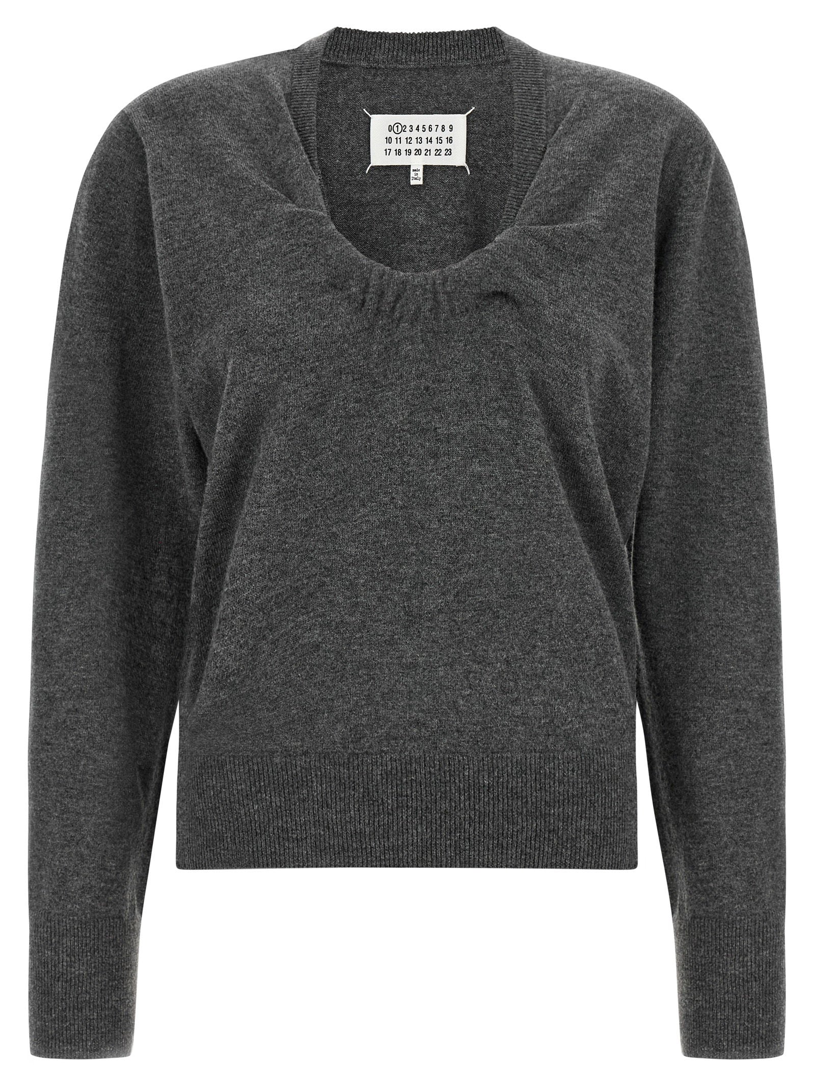 Maison Margiela Twist Wool Sweater Gray