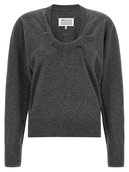 Maison Margiela Twist Wool Sweater Gray