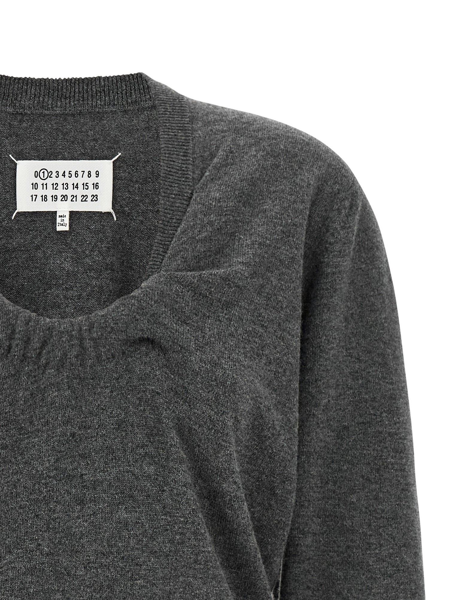 Maison Margiela Twist Wool Sweater Gray