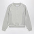Maison Margiela Light Green Wool Cardigan with Embroidered Panel Inserts Green
