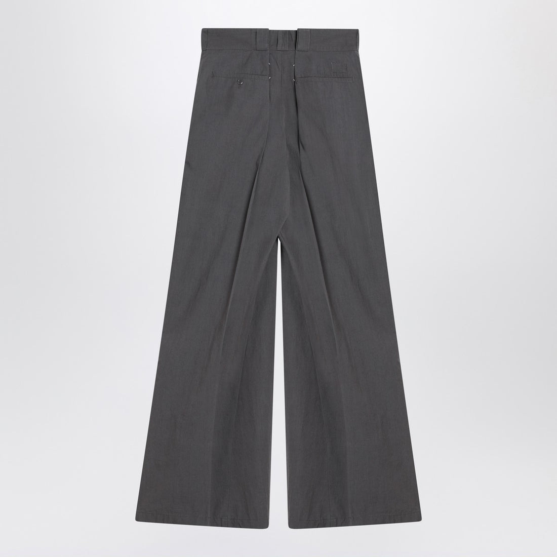 Maison Margiela Charcoal Grey Pleated Wide-Leg Trousers Grey