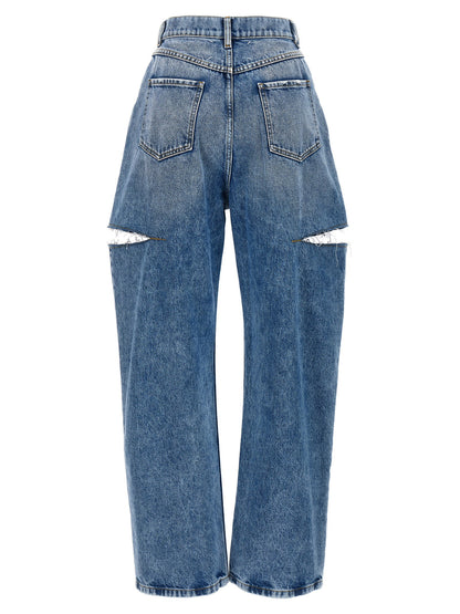Maison Margiela Cut-out Jeans Light Blue