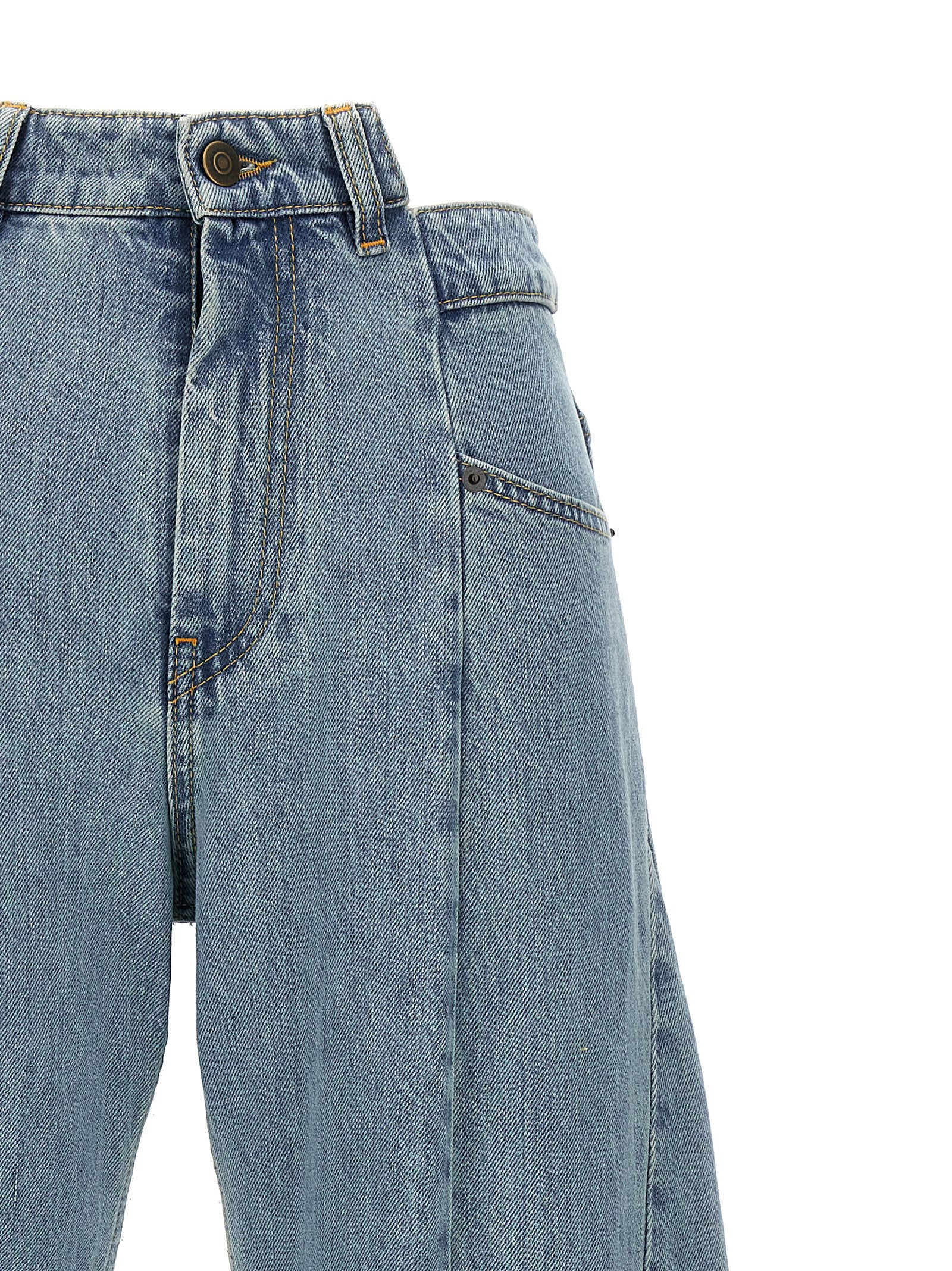 Maison Margiela Jeans Asymmetrical Waist Light blue