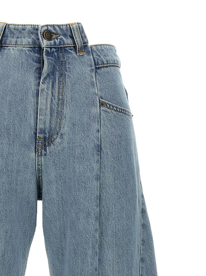 Maison Margiela Jeans Asymmetrical Waist Light blue