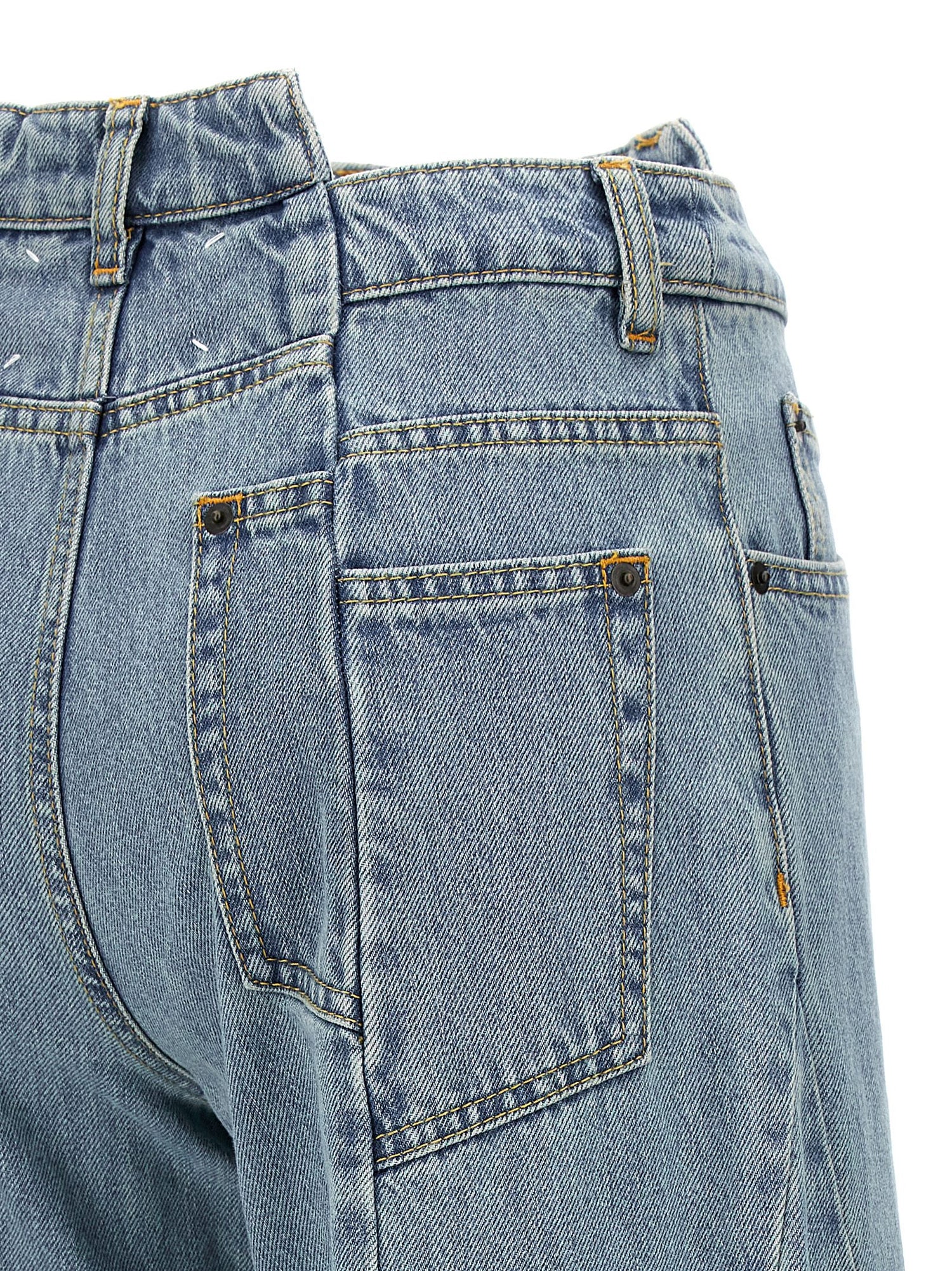 Maison Margiela Jeans Asymmetrical Waist Light blue
