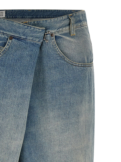 Maison Margiela Wrap Asymmetric Closure Jeans Light blue