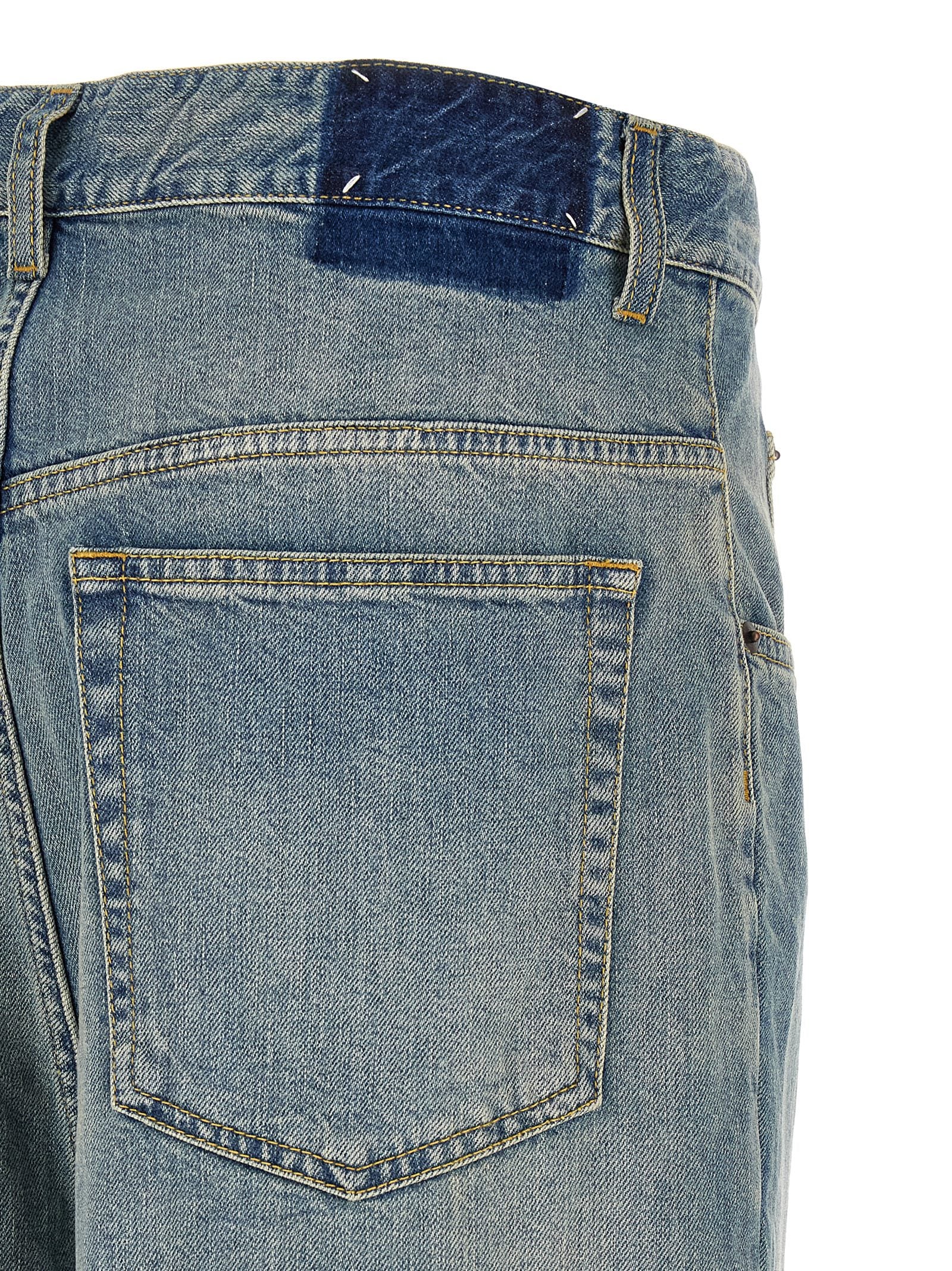 Maison Margiela Wrap Asymmetric Closure Jeans Light blue