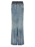 Maison Margiela Slits Denim Skirt Multicolor
