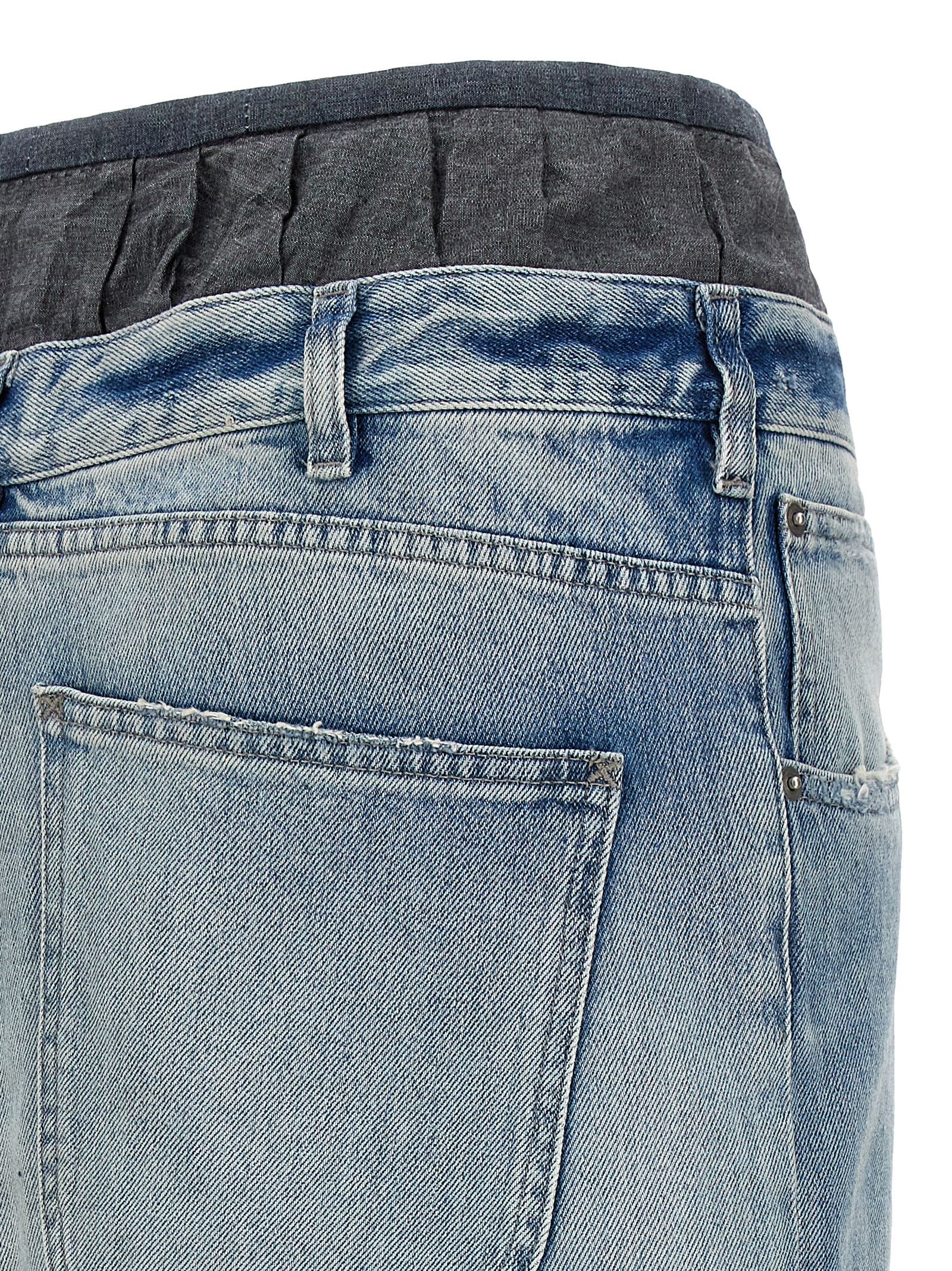 Maison Margiela Slits Denim Skirt Multicolor