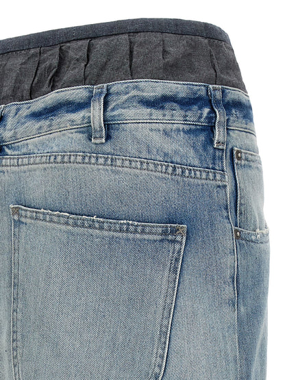 Maison Margiela Slits Denim Skirt Multicolor