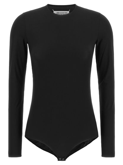 Maison Margiela Long Sleeves Crew Neck Bodysuit Black