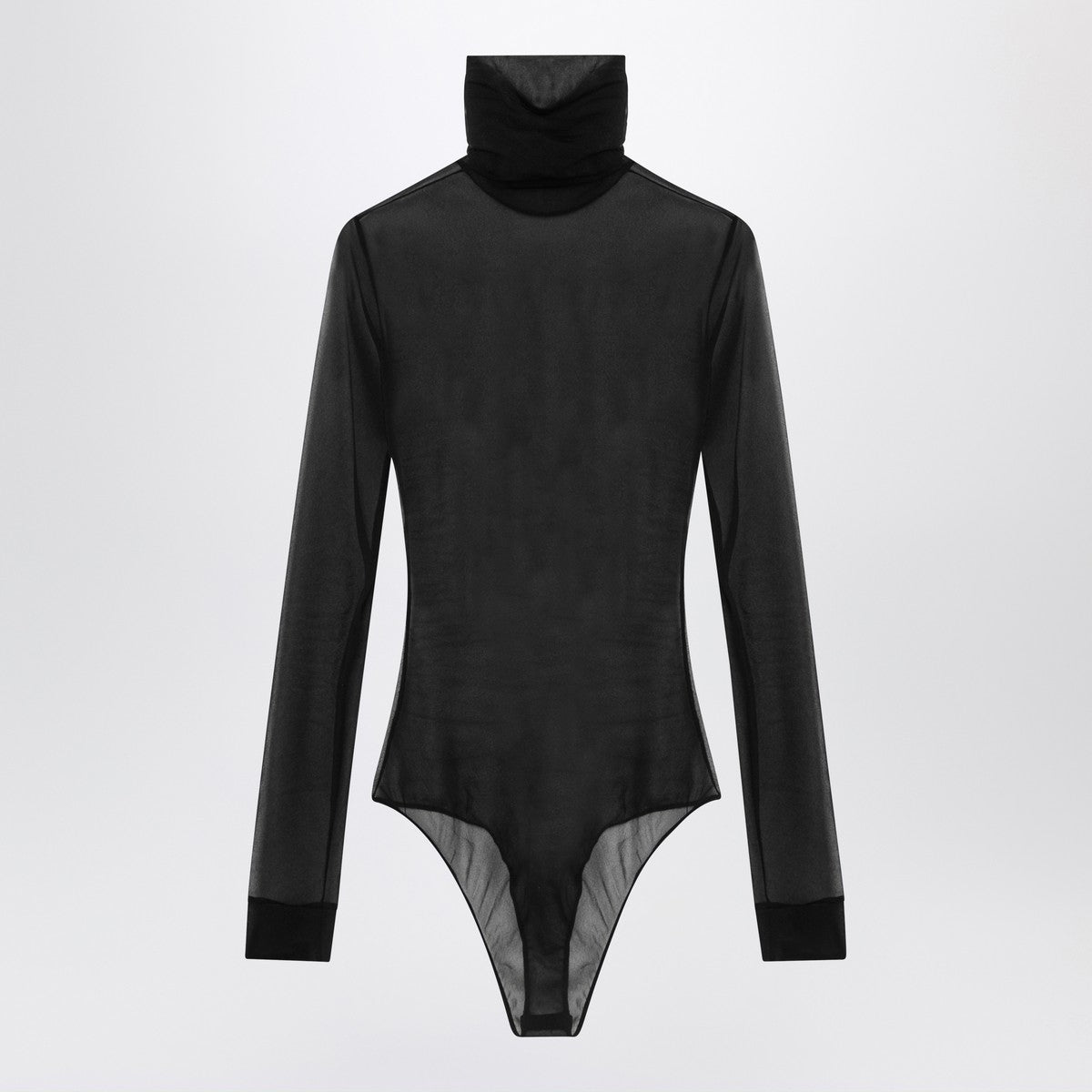 Maison Margiela Semi-Transparent Turtleneck Bodysuit Black