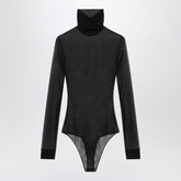 Maison Margiela Semi-Transparent Turtleneck Bodysuit Black