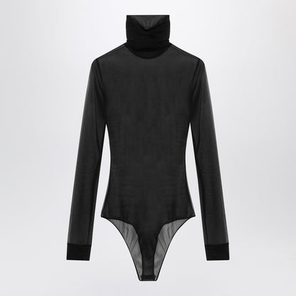 Maison Margiela Semi-Transparent Turtleneck Bodysuit Black