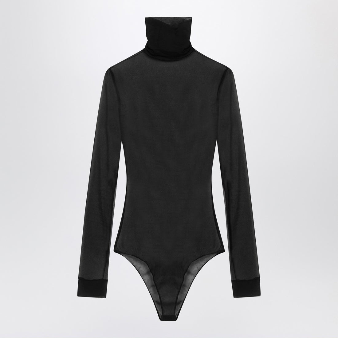 Maison Margiela Semi-Transparent Turtleneck Bodysuit Black