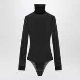 Maison Margiela Semi-Transparent Turtleneck Bodysuit Black
