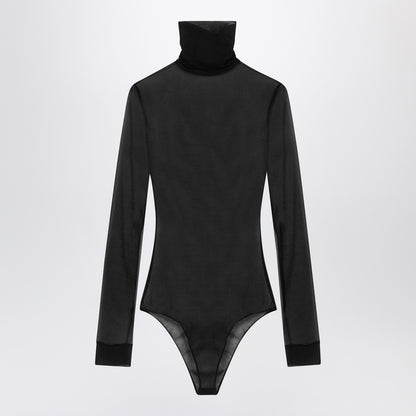 Maison Margiela Semi-Transparent Turtleneck Bodysuit Black