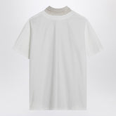 Maison Margiela White Reversed Shirt-Collar Cotton T-Shirt White