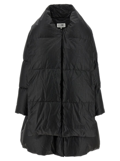Mm6 Maison Margiela Scarf Down Jacket Black  