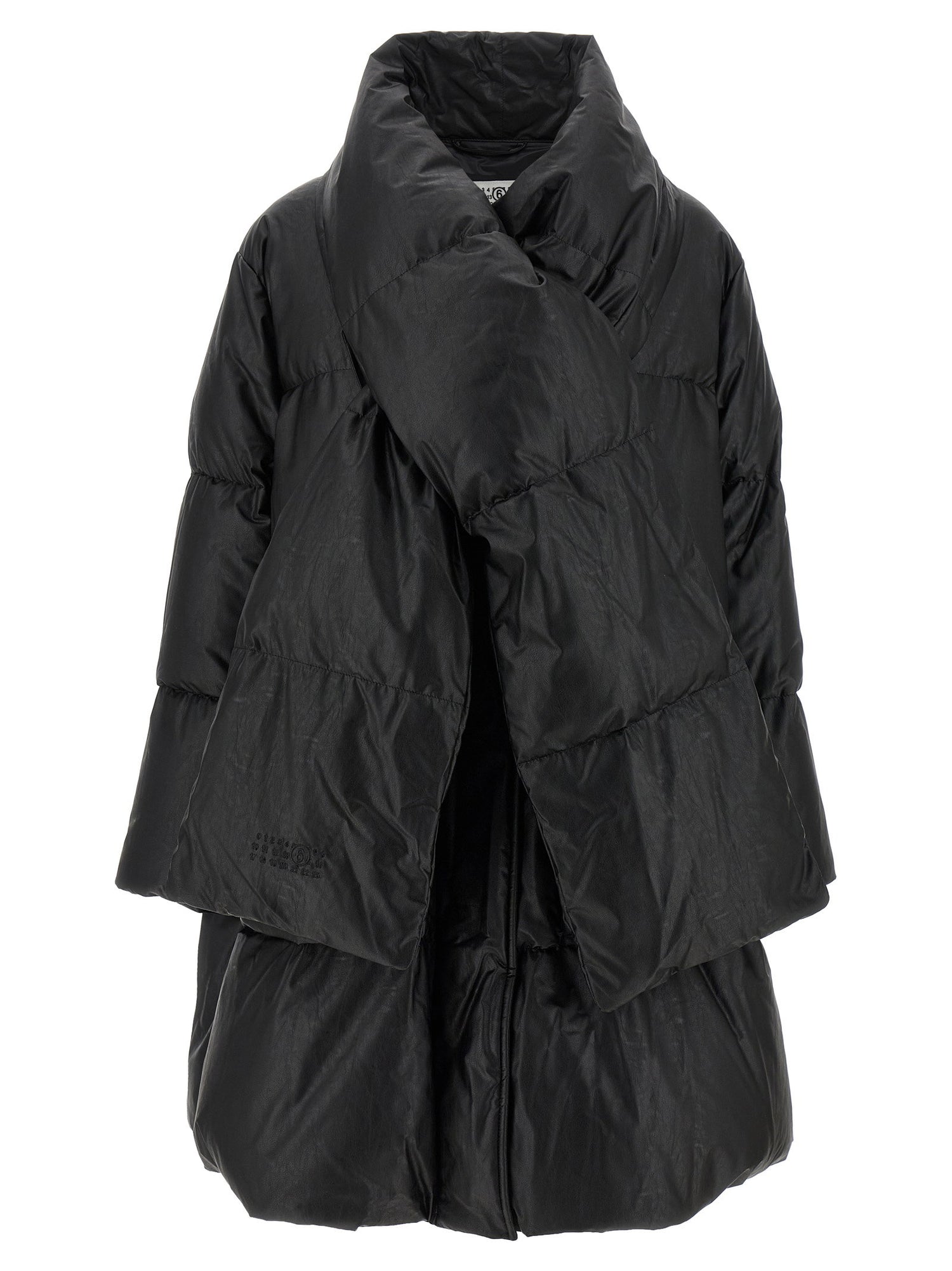 Mm6 Maison Margiela Scarf Down Jacket Black  