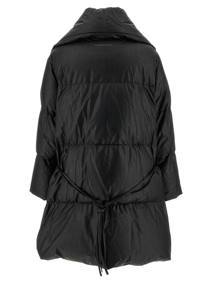 Mm6 Maison Margiela Scarf Down Jacket Black  