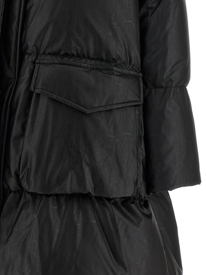 Mm6 Maison Margiela Scarf Down Jacket Black  