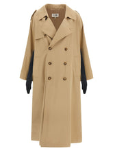 Mm6 Maison Margiela Trench Coat With Gloves Beige