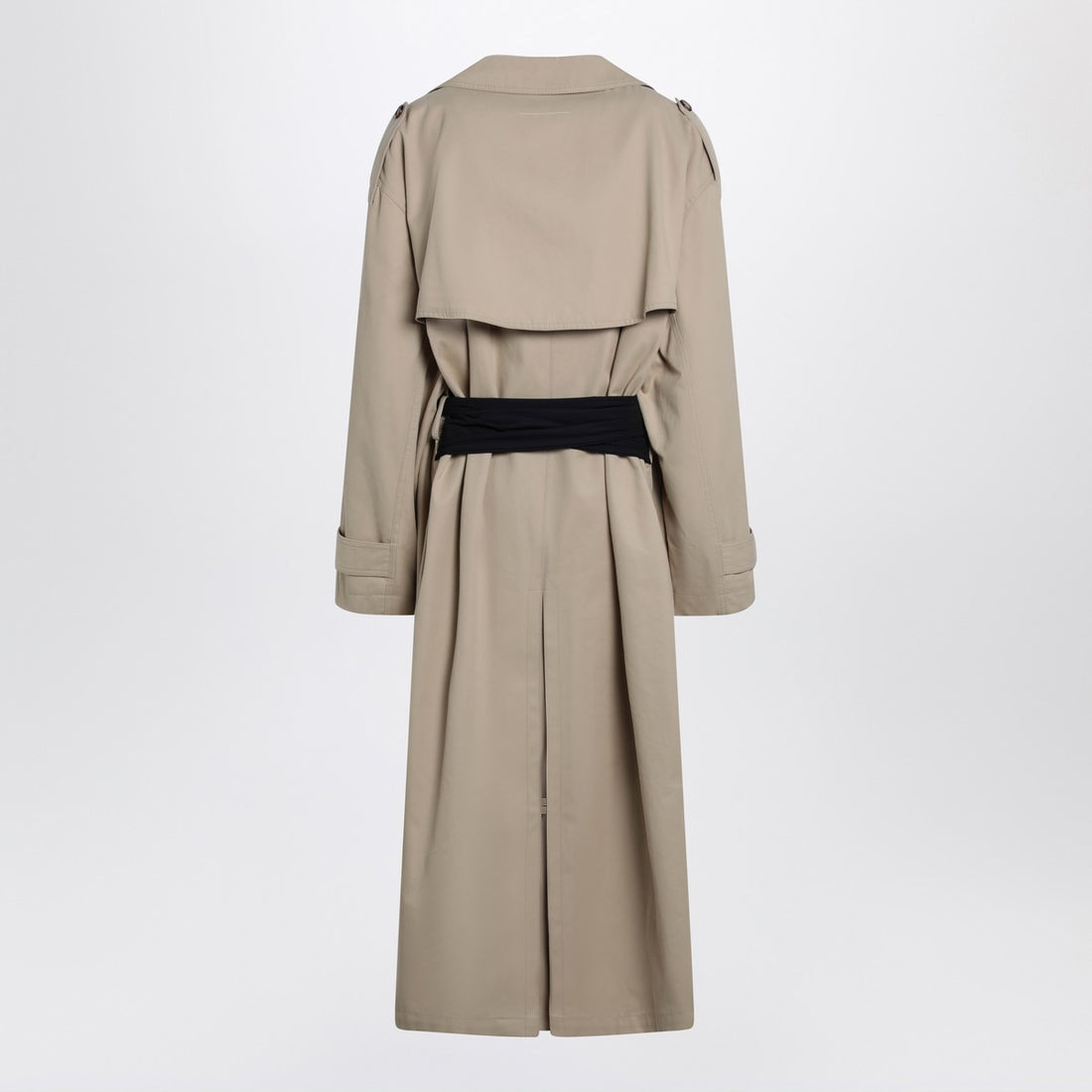 MM6 Maison Margiela Cotton Twill Trench Coat Beige