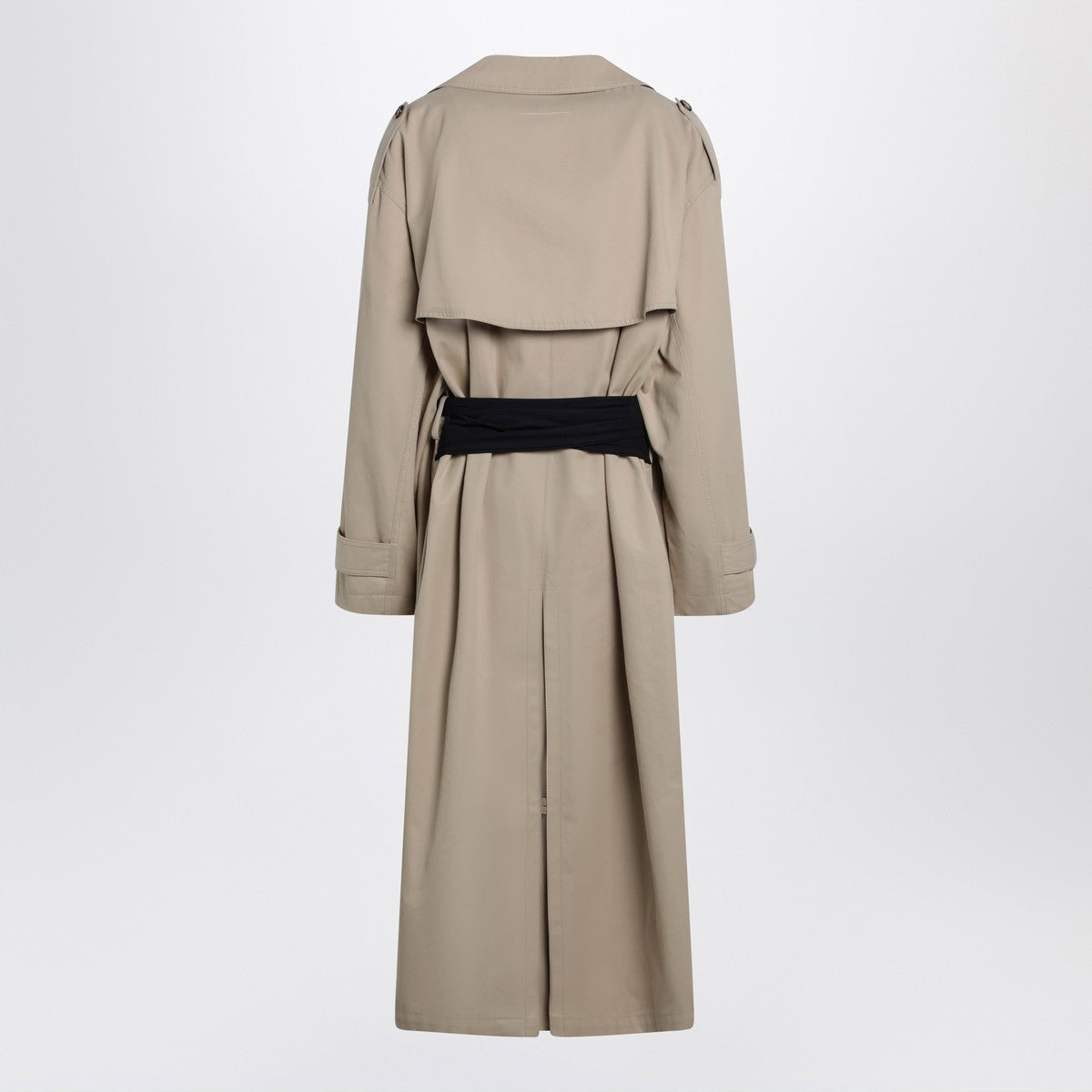 MM6 Maison Margiela Cotton Twill Trench Coat Beige