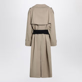 MM6 Maison Margiela Cotton Twill Trench Coat Beige