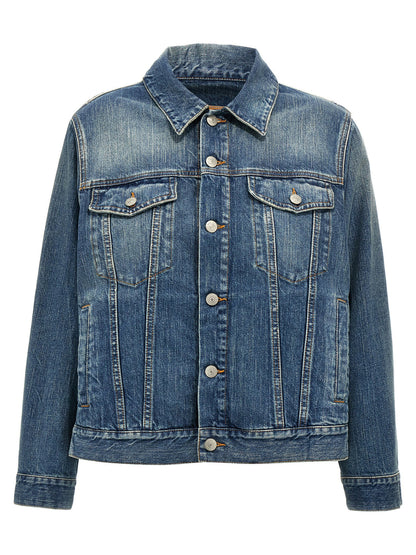 Mm6 Maison Margiela Layered Denim Jacket Blue
