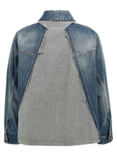 Mm6 Maison Margiela Layered Denim Jacket Blue