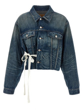 Mm6 Maison Margiela Tape Denim Jacket Blue