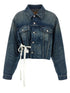 Mm6 Maison Margiela Tape Denim Jacket Blue