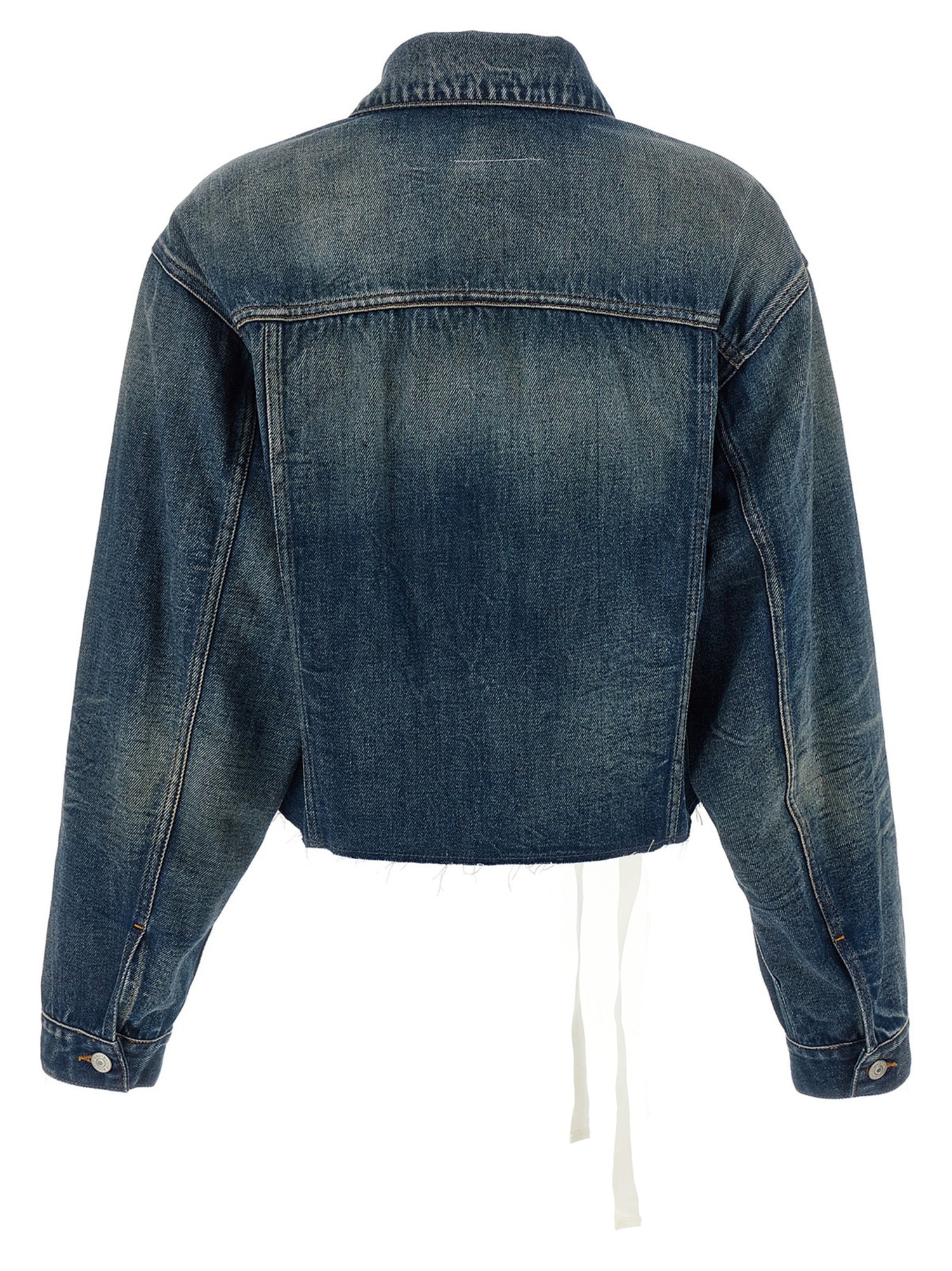Mm6 Maison Margiela Tape Denim Jacket Blue
