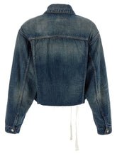Mm6 Maison Margiela Tape Denim Jacket Blue