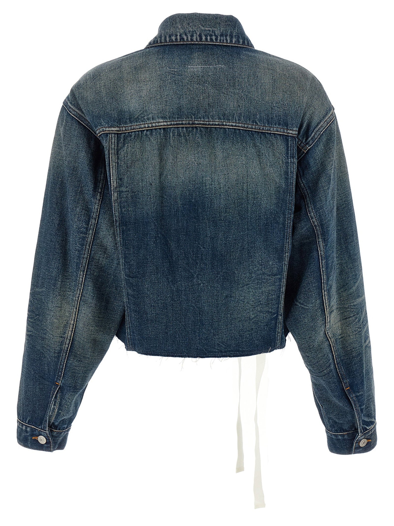 Mm6 Maison Margiela Tape Denim Jacket Blue